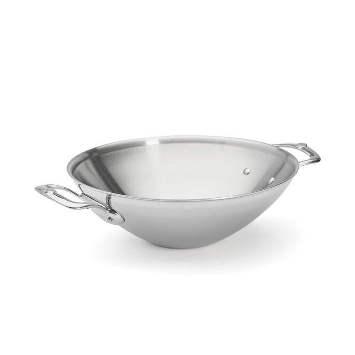 Wok en inox multicouches AFFINITY 32cm avec 2 anses en fonte d’inox