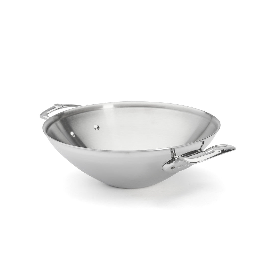 Wok en inox multicouches AFFINITY 32cm avec 2 anses en fonte d’inox