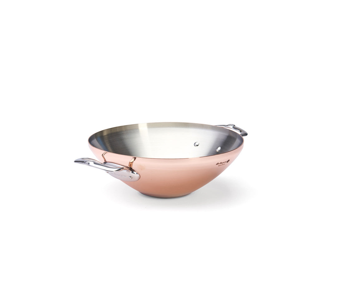 Wok 2 anses cuivre PRIMA MATERA 32cm