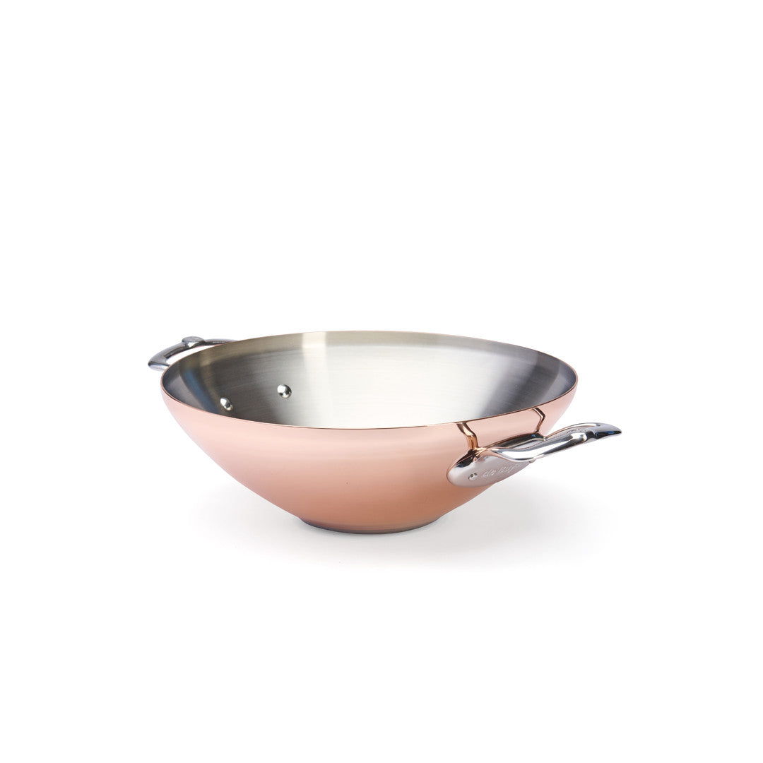 Wok 2 anses cuivre PRIMA MATERA 32cm