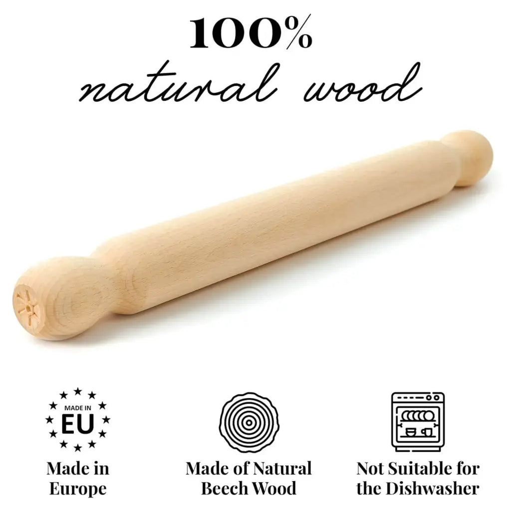 Rouleau à pâtisserie en bois - Rouleau à pizza 40 cm Rouleaux à pâtisserie Tuuli