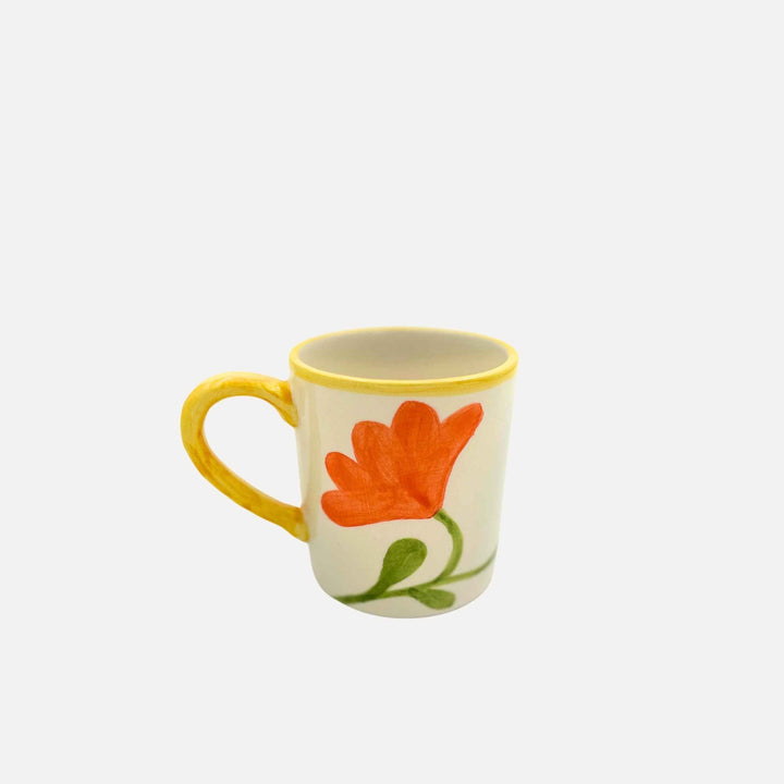 Sun yellow floral mug (Set of 2)