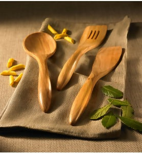 Spatule de cuisine striée TERRA en olivier Spatules Bérard France